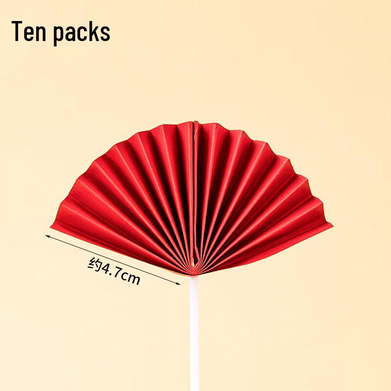 LIEI Golden Folding Fan Cake Topper