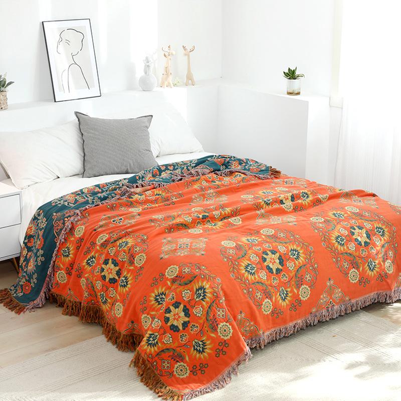 High-End Pure Cotton Sofa and Bed Cover: Summer Quilt, Nap Blanket, Multi-Functional Bed Sheet.