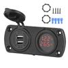 Temperature Voltmeter   Car Dual USB 12V Power Outlet Cigar Lighter Socket