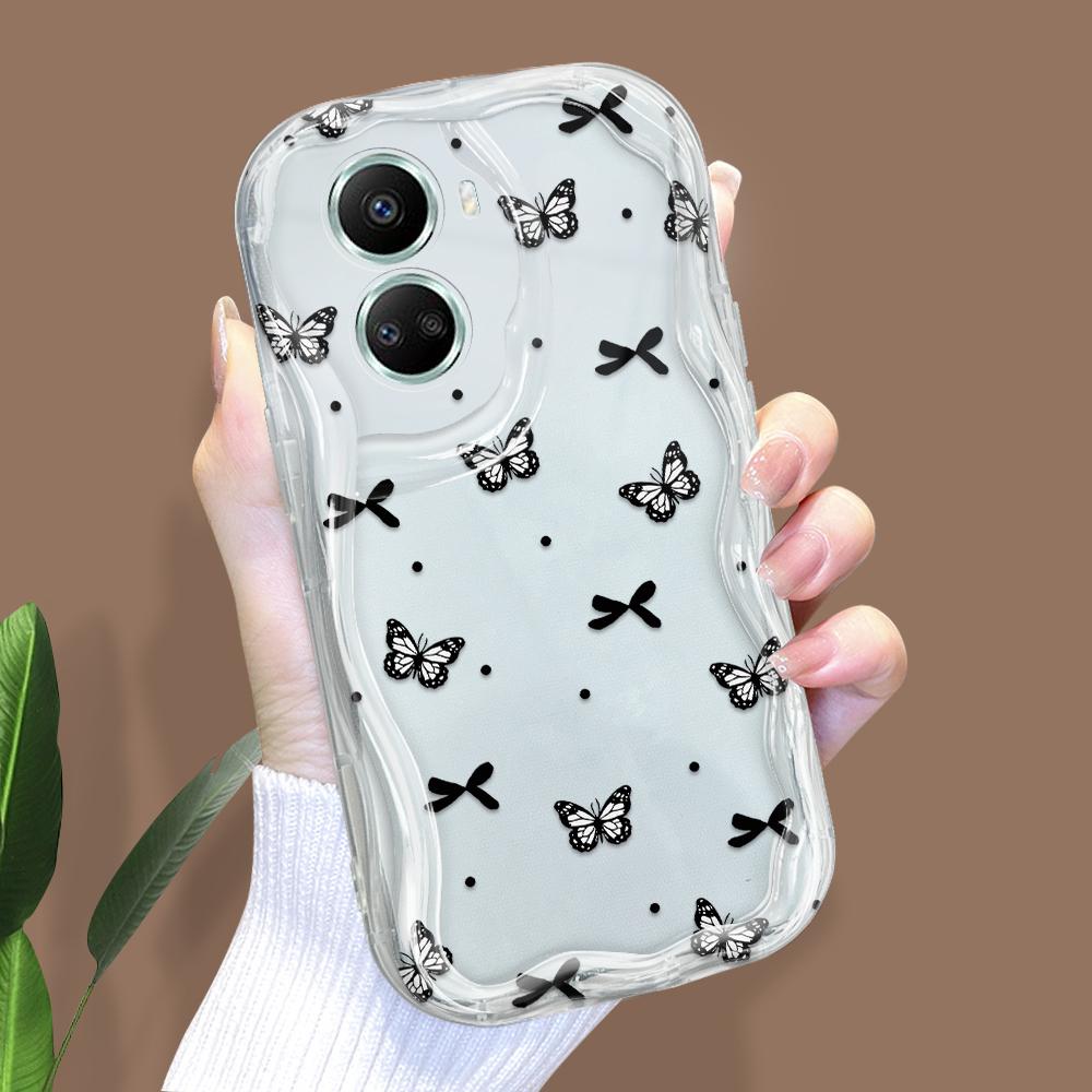 For Honor 90Lite X6B X8 Infinix Hot 30 40i 40Pro Smart8 Vivo V27 V29e V30e Moto G84 Fashion Girl Cream Texture Soft Silicone Full Lens Protect Casing