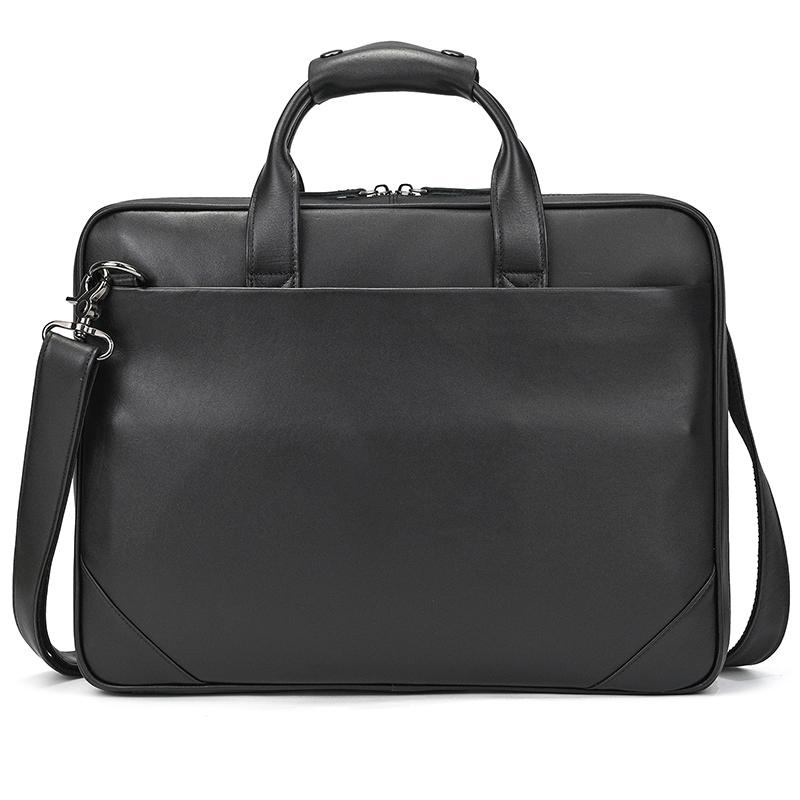 Business Leather Laptop Bag For Men Male Genuine Leather Shoulder Bag Crossbody Men Briefcase Bag Sling Bag Black Handbag Man