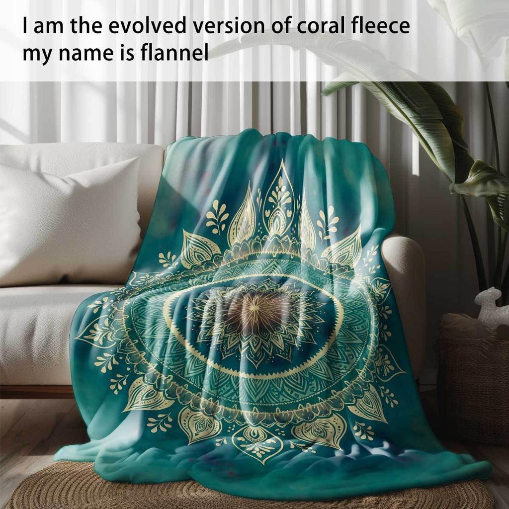 Bohemian Series Printed Blanket for Sofa Bed Travel Camping Living Room Office Conditioning Blanket for All Seasons Gifts