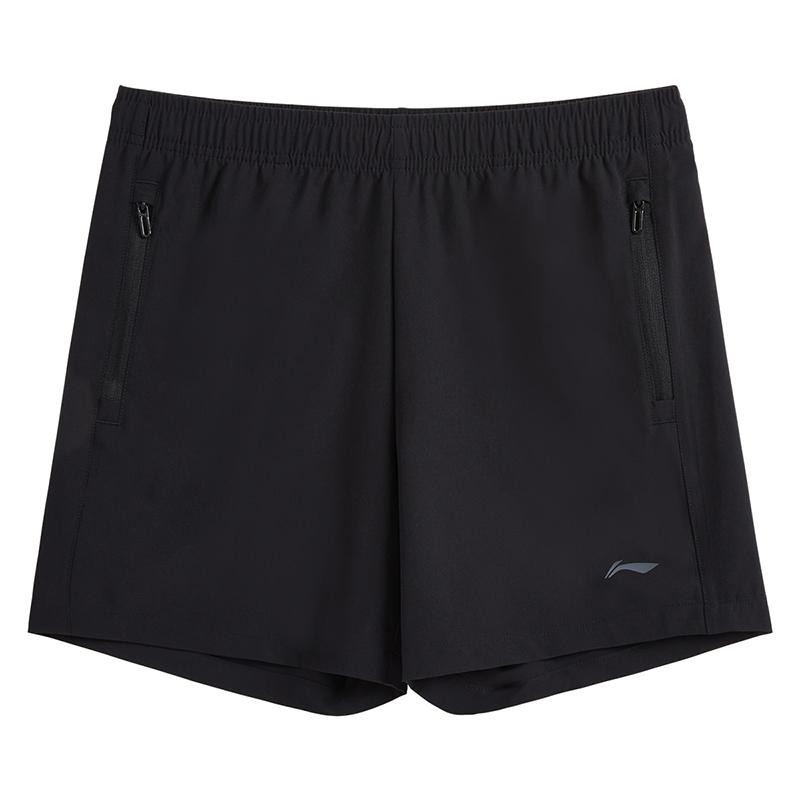 

Логотип Li Ning Удобные Мягкие Быстросохнущие Шорты с Завязками Средней Посадки Повседневные Женские шорты Черный AKSV712-1 XL