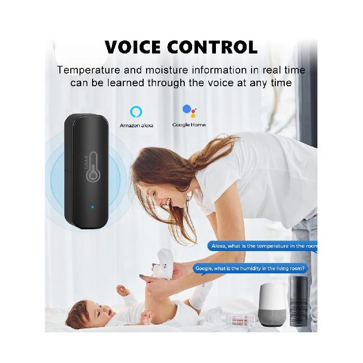 Tuya WiFi Temperature Humidity Sensor Smart Life Remote Monitor For Smart Home Work with Alexa Google Assistant