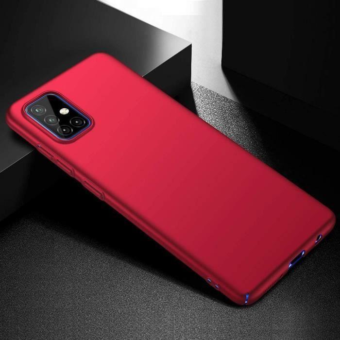 Coque de Téléphone - BOOLING - pour Samsung Galaxy A51 - Souple - Rouge - Finition mate
