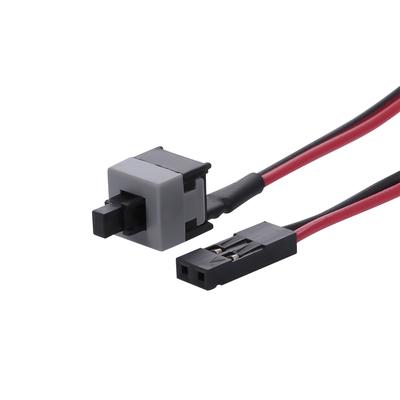 PC Power Cable 48cm 2 Pin SW Cable On/Off/Reset Push Button ATX Desktop Computer Case Motherboard   Wire
