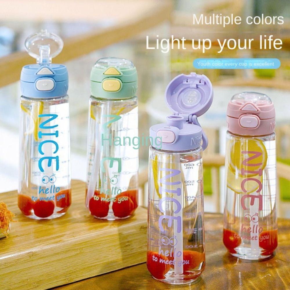 

High Temperature Resistance Plastic Water Cup Straw Straw Water Bottle Plastic Water Bottle Travel синий