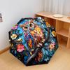 1 PC Automatic Folding Umbrella - Owls and Flowers Pattern, Portable & Foldable Design with 8 Ribs, Christmas Birthday Gifts