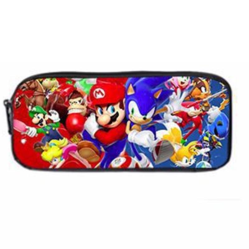 Super Mario Cartoon School Bag Student Backpack Waterproof And Expandable Fashionable And Trendy Style Nylon Material