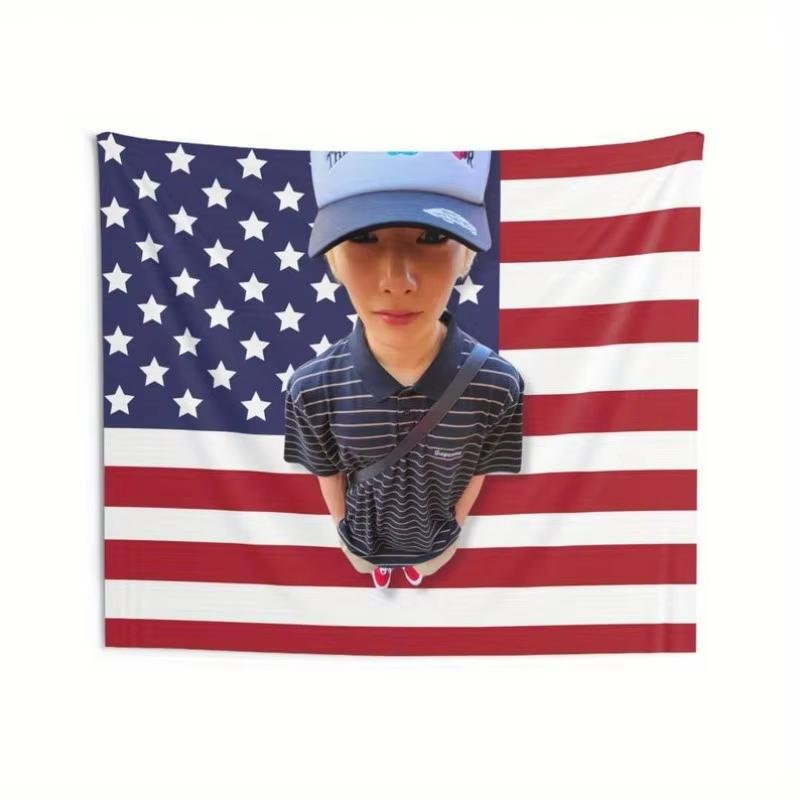 1 Pc SKZ IN ZGen American KPop Album Merch Tapestry Perfect Birthday Concert Gift for Stray Kids Fans Flat Printing 74x94cm(29x37in)