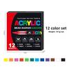 12-60 Farben Acrylfarbe Stifte Marker Pinselspitze Farbe Marker für Felsenmalerei Holz Leinwand Stein Weihnachtsgeschenk DIY Basteln
