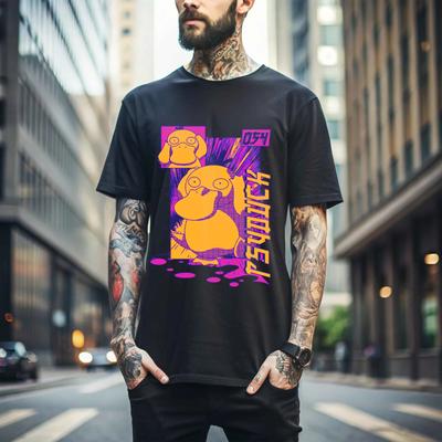 100% cotone TOP T-SHIRT UNISEX UOMO DONNA Anime Vintage T-shirt Giappone Tipo Fantasma elemento Silhouette Videogioco T-shirt 152