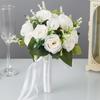Bridal Bridesmaid Wedding Bouquet White Silk Flowers Roses Wedding Accessories Mariage Bouquet Artificial Flower