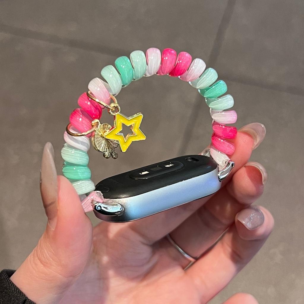 Wspaniała gumka scrunchie do Xiaomi Smart band 10 9 8 NFC Elastyczna rozciągliwa bransoletka pulseira correa dla Xiaomi Mi band 10 9 8
