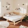 VidaXL Daybed with Trundle Bed, Sofa Bed, Guest Bed, Living Room Bedroom Furniture 836156