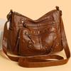 Single Shoulder Soft Leather Large Capacity Diagonal Bag