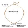 Cross Exclusive Natural Freshwater Pearl and Colored Stone Clavicle Necklace, 18K Titanium Steel, Women's Waterproof Ins Style Niche.
