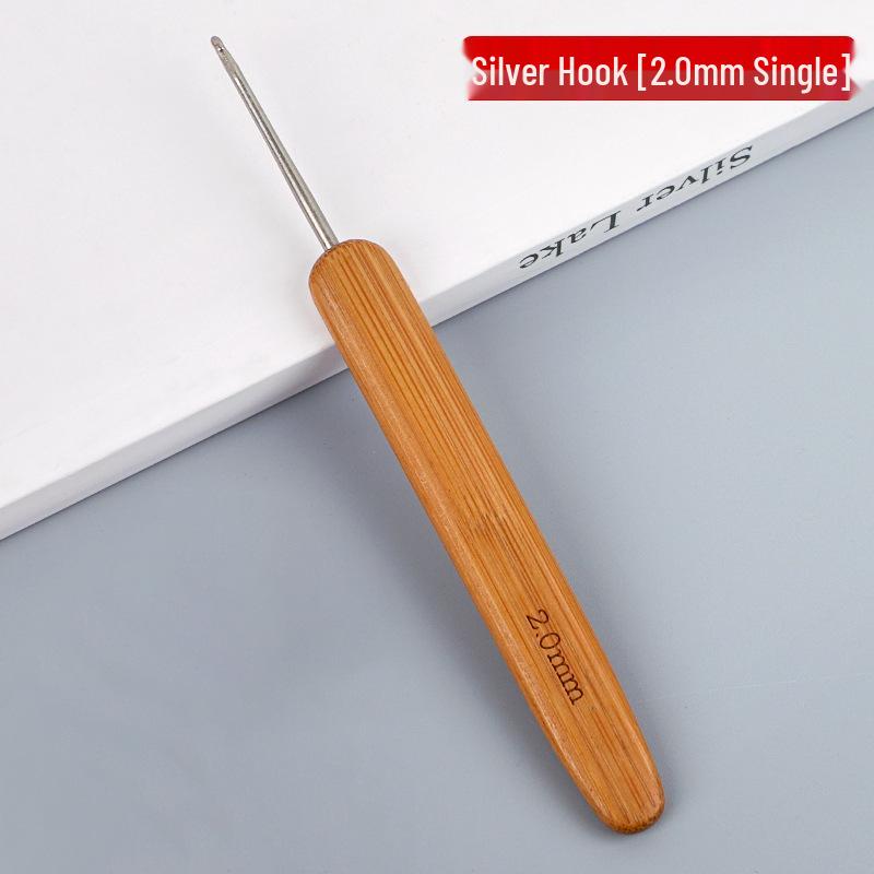 Carbonized Bamboo Handle Crochet Hook for Dreadlock Hair Extensions and Knitting