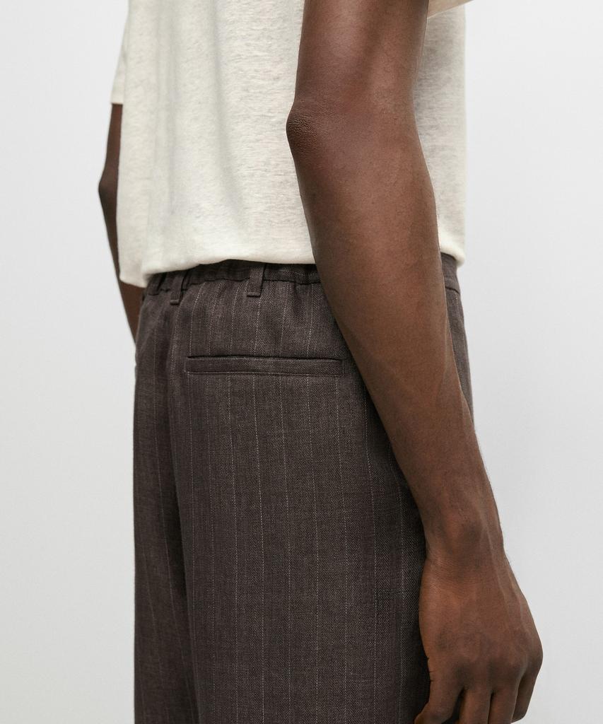 Masimodutti 100% Linen Straight Fit Pants
