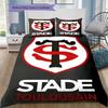 Stade Toulousain Rugby Club Badge Black Background Print Bedding Set Duvet Cover Sports Fan Bedroom Home Decor Bedding