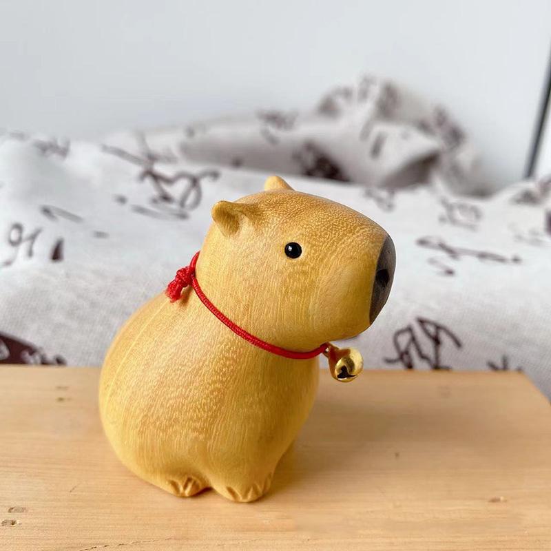 

wood carving Capybara Cute Animal sculptures and figurines Home Room Office car figurine decoration Small gift