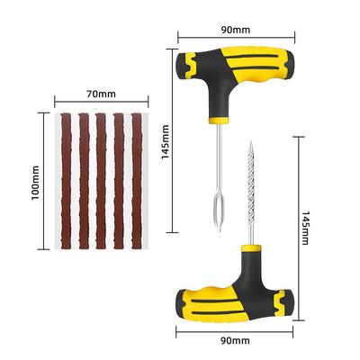 Car Tire Repair Tool Tire Repair Kit Studding Tool Set Auto Bike Tubeless Tire Tyre Puncture Plug Garage Tools With Rubber Strip