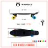 WHOME Skateboard for Kids Cruiser Skateboard 60x45mm 5th Generation LED Lighted Wheels Birthday Gift for - 22" - Commuter/Mobility Gift/Holiday