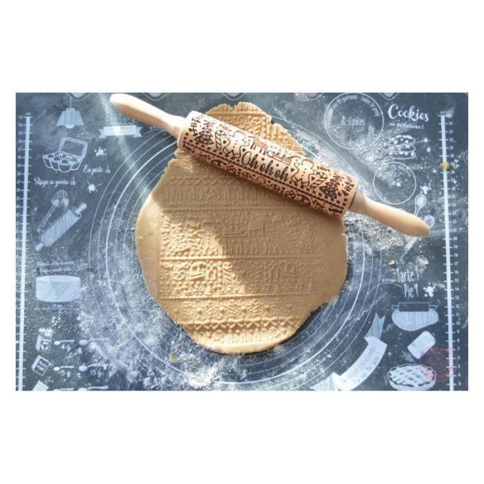 Rouleau à pâtisserie - SCRAPCOOKING - Bonhomme en pain d'épice - 39 cm - Beige - Bois