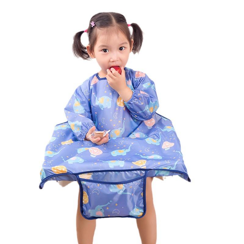 Children's Waterproof High Chair Food Bib Coverall