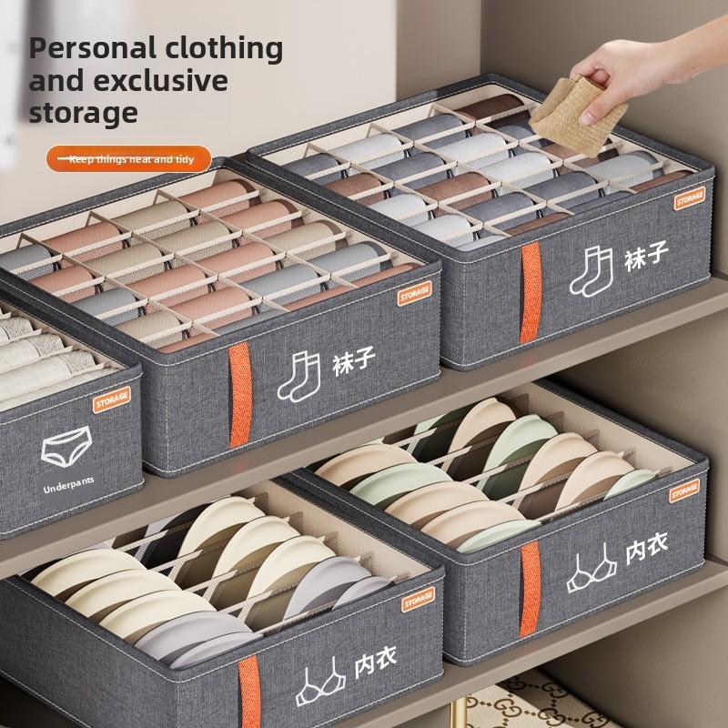 Underwear Organizer Box With Dividers For Bedroom Closet Storage And Drawer Use