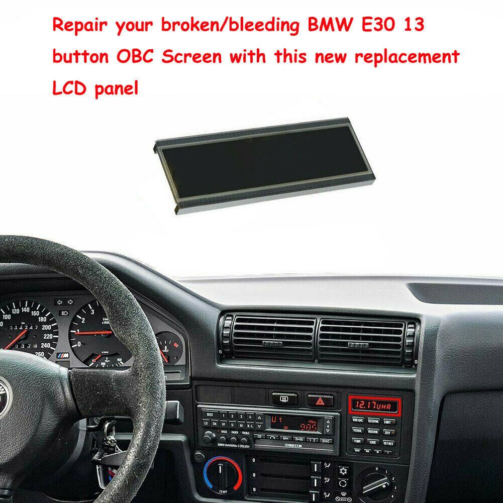 Högkvalitativ LCD-skärmersättning för BMW E30 E28 E24 13-knapps OBC-klocka BC2 – Överträffar eller uppfyller OEM-utrustning