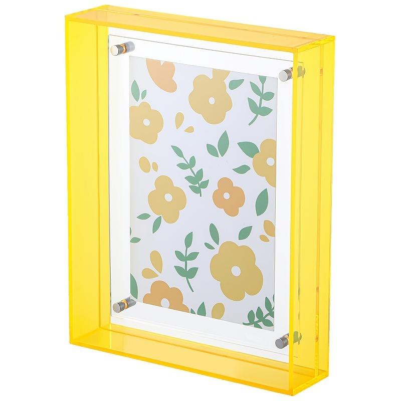 1pcs Color Acrylic Photo Frame 15x19cm Magnetic Wall-Mounted Display Home Modern Decor Acrylic Poster Picture Frame Wall Decors