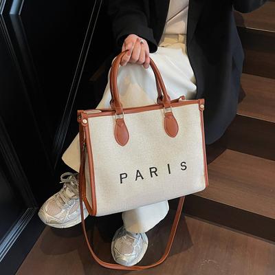 Tasche Damen Große Kapazität Tragbar Tragebeutel Retro Mode Vielseitig Pendler Damen Schulter Umhängetasche