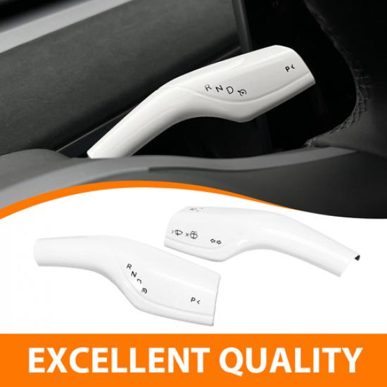 ABS Carbon Steering Gear Shift Wiper Lever Cover Trim For Tesla Model 3 Y 17-23