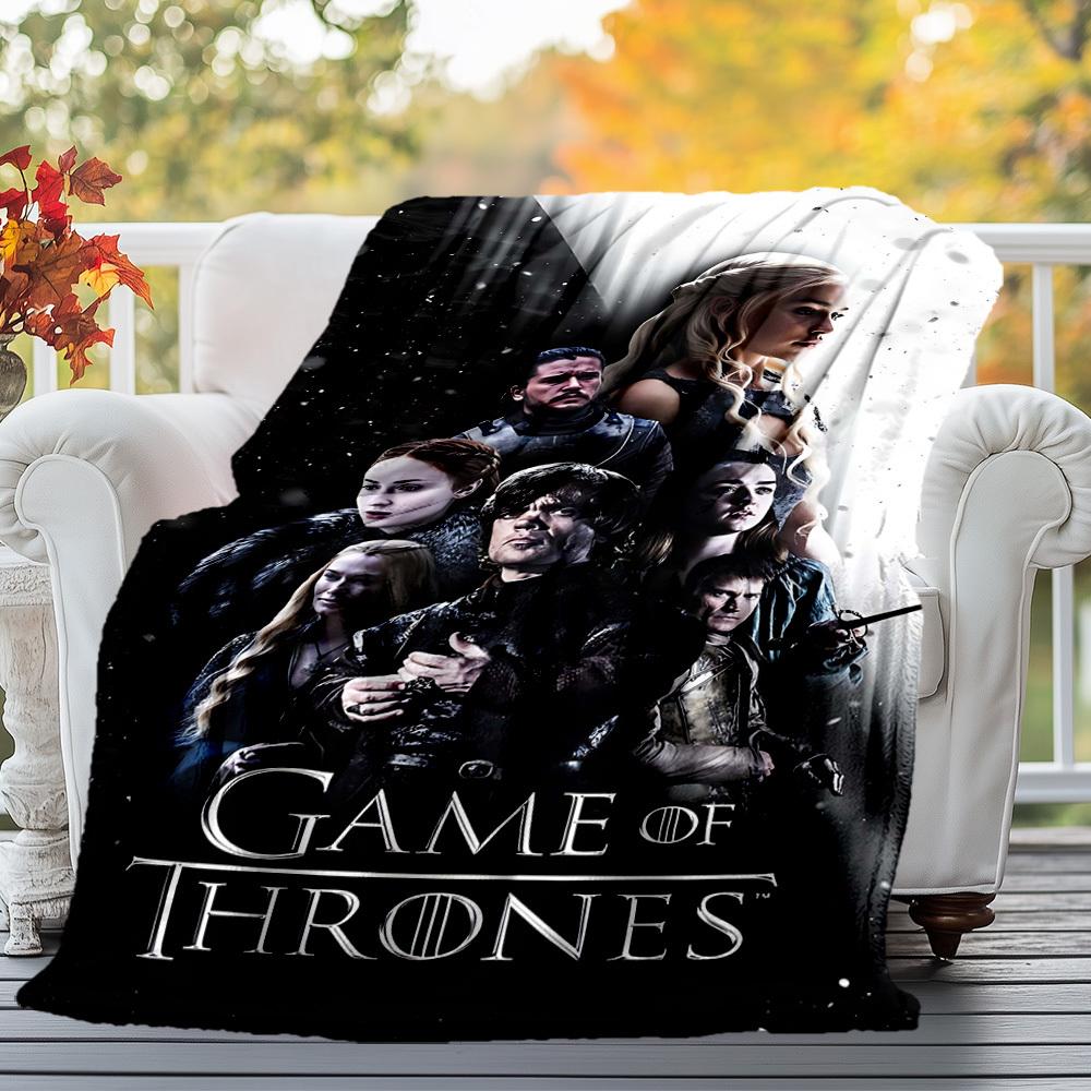 1PC Game of Thrones Outdoor Flannel Blanket Soft Plush Decor for Picnics, camping,Bedroom, Playroom, Office1198A
