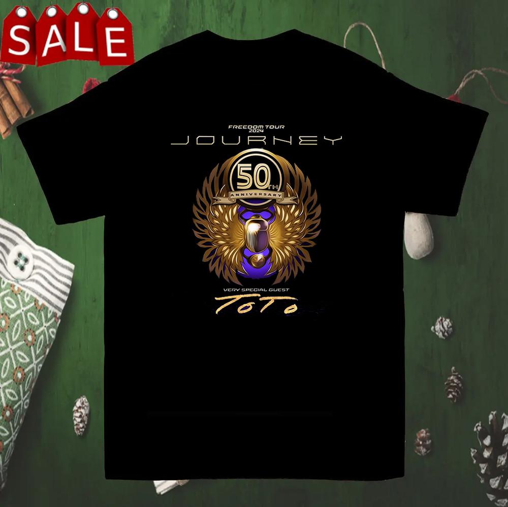 Journey Freedom Tour 2024 With Toto Band T Shirt Size S-5XL PP747