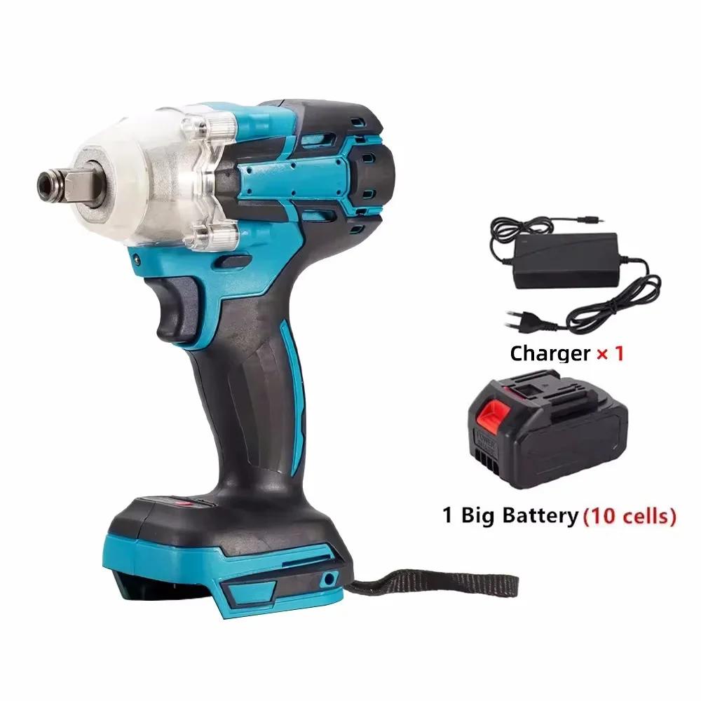 Cordless Electric Impact Wrench Power Tool Brushless Electric Wrench Hand Drill Socket For 21V Battery