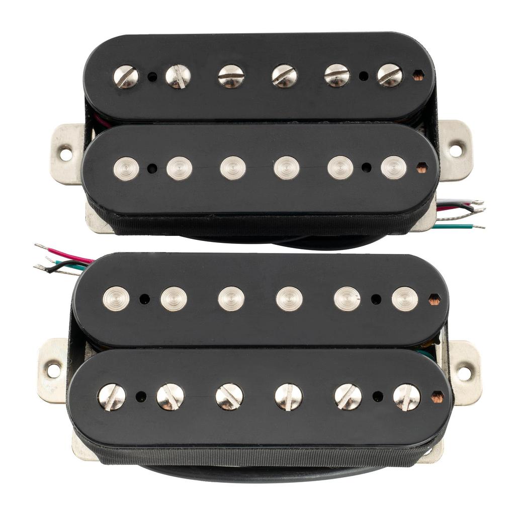 Musiclily Pro Alnico 5 Humbucker PU Set for Electric Black LP-OBLA Open-Type Pickups, Neck/Bridge 7.5K/8.8K Guitar,