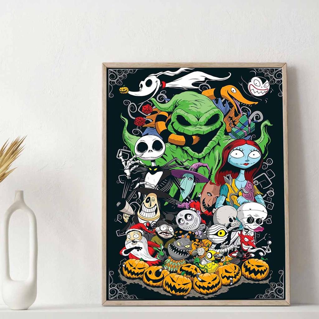 DIY Diamond Painting Halloween Skeleton Cross Stitch Kit Mosaic Art Diamond Painting Full Circle Diamond Home Decoration