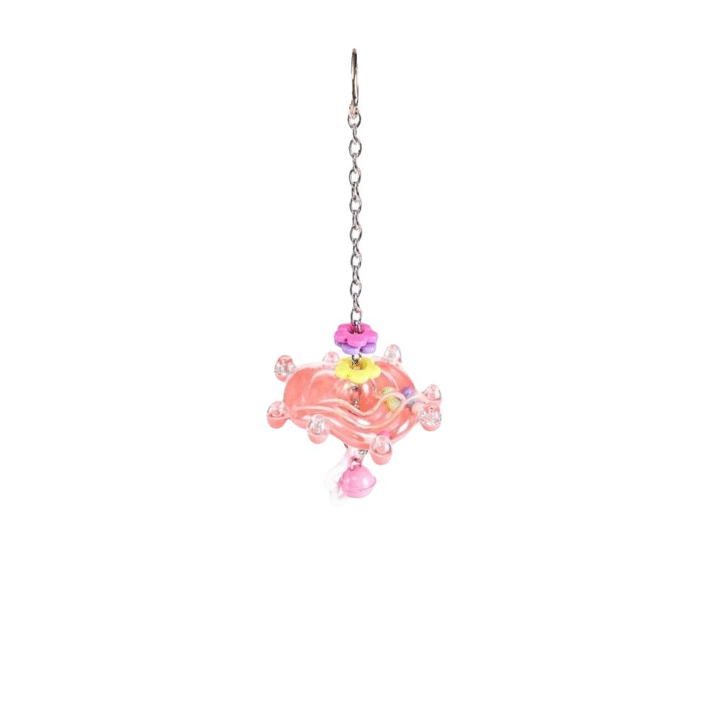 

with Bell Bird Cage Toy Plastic Pet Bird Bites Toy Hanging Foraging Ball Pet Entertainment