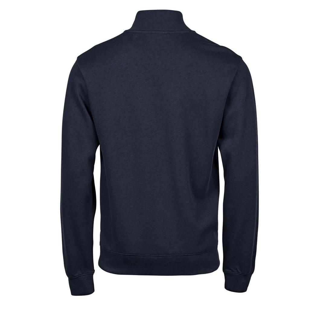 Tee Jays Mens Ribbed Interlock Half Zip Sweatshirt