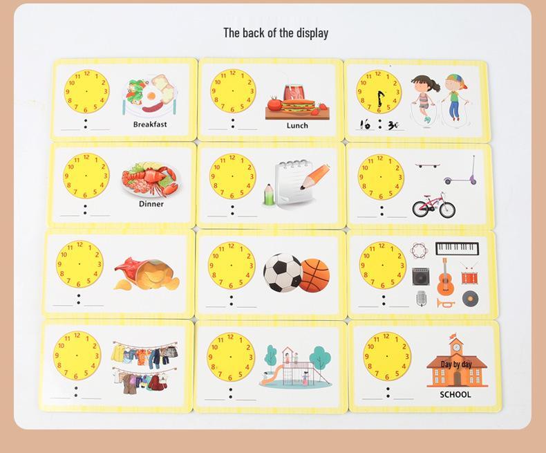 Wooden Educational Clock for Early Education – Teaching Tools for Primary School & Cognitive Time Learning