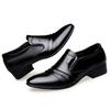 New Men's Formal Shoes PU Fashion Men's Business Wear Le Fu Shoes Pointed Toe Shoes Oxford Pointed Toe Formal Wedding Shoes