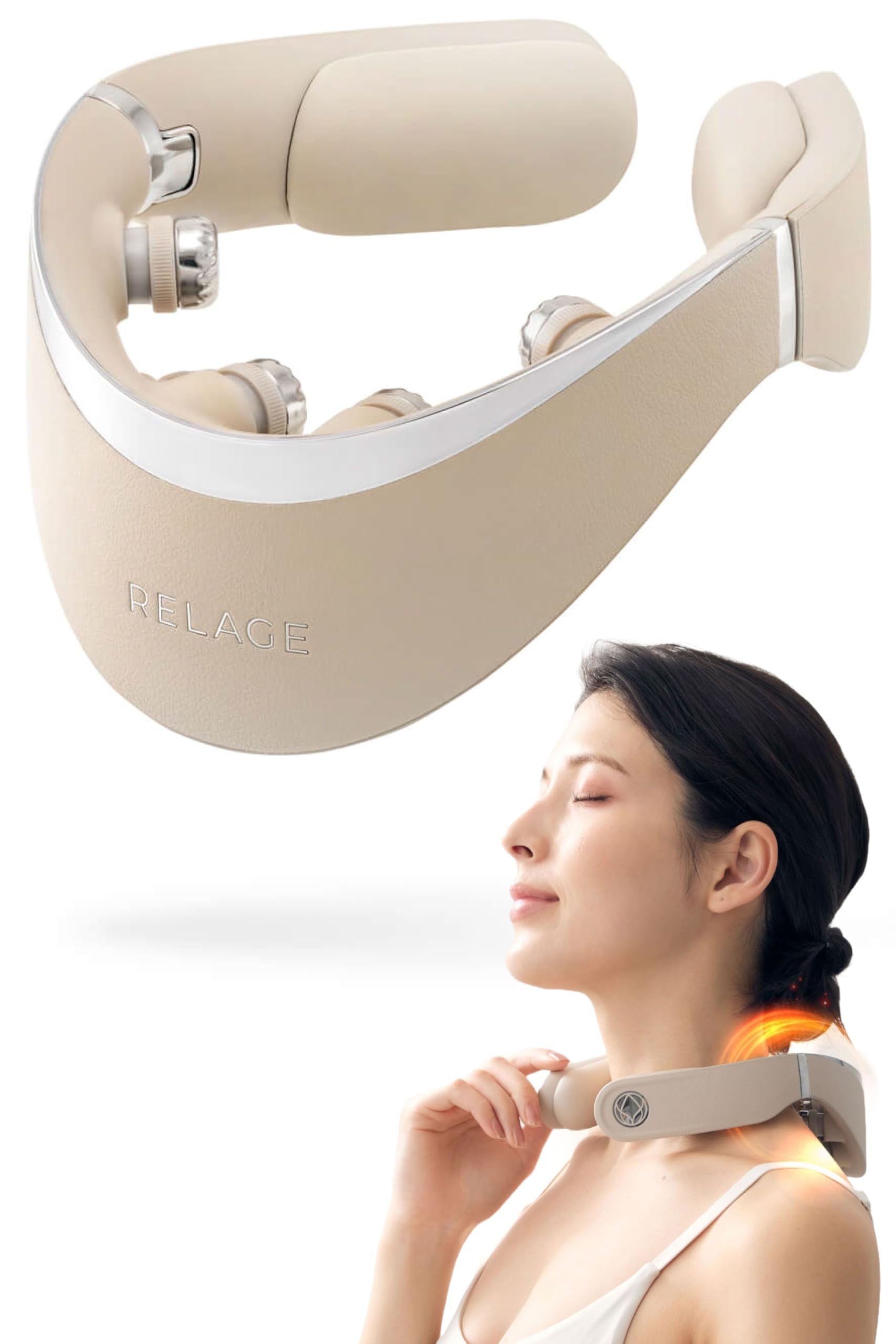 

RELAGE Уход за шеей EMS Вибрация Нагрев Уход за шеей и плечами Расслабление Беспроводной Тихий Подарок