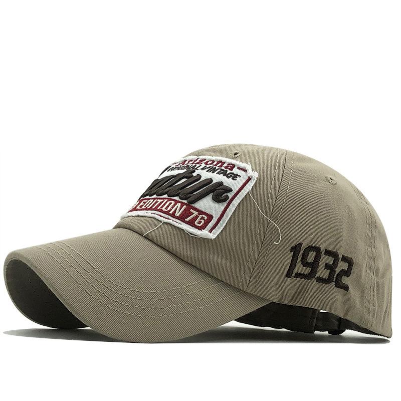 Washed cotton wave embroidery hat wave baseball cap old cap spring summer outdoor women's hat