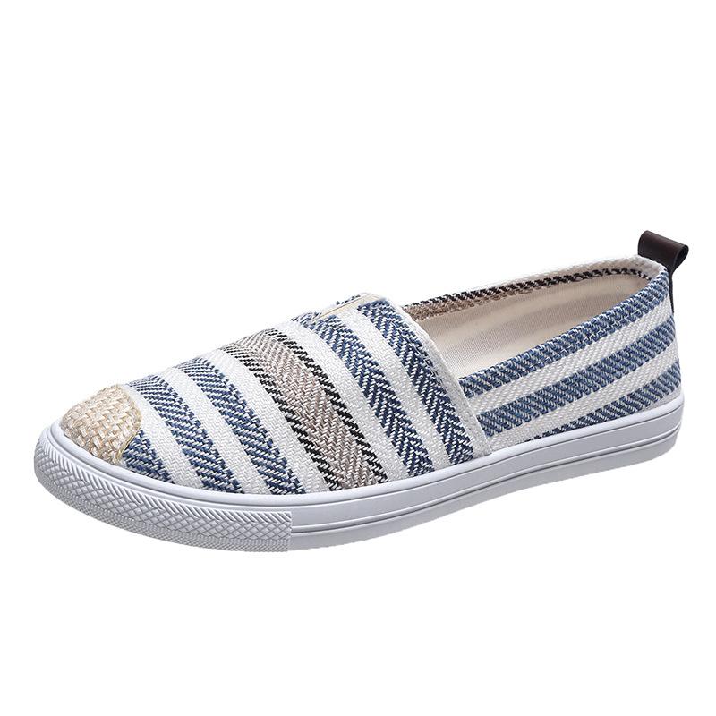 Thomas Fisherman Shoes Women's Canvas Flat Shoes One Pedal Shallow Mouth Board Shoes Women's Single Shoes Flat Comfortable