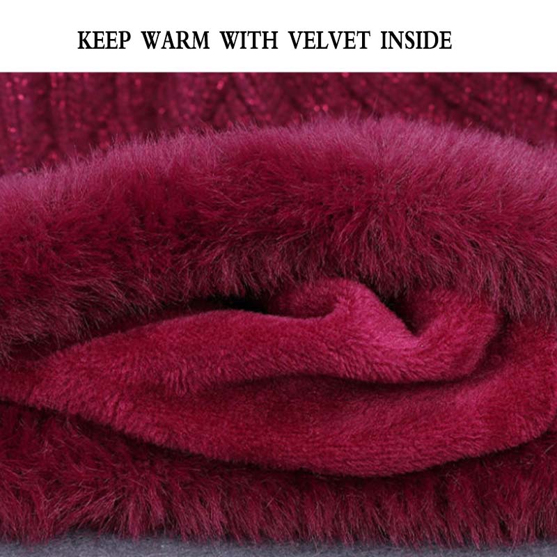 Pălărie Căldură de iarnă pentru femei și catifea groasă Pălărie de lână de iepure bătrână Pălărie de mamă