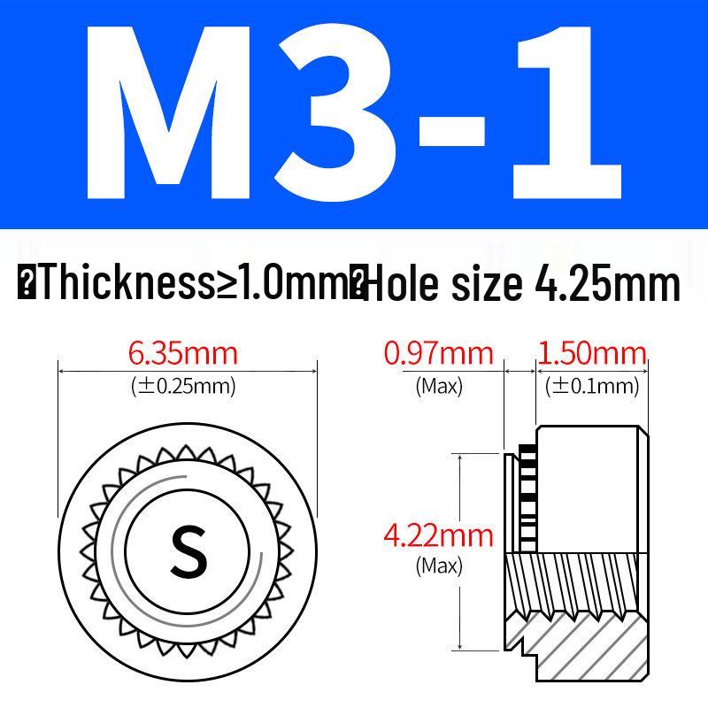 Galvanized Sheet Metal Rivet Nut S-M2-M12