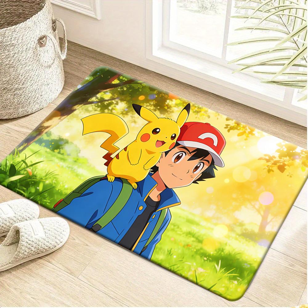 Pokemon Mermaid Style Characters Print Doormat Anti-slip Absorbent Floor Mat for Home Entrance Bedroom Living Room Decor