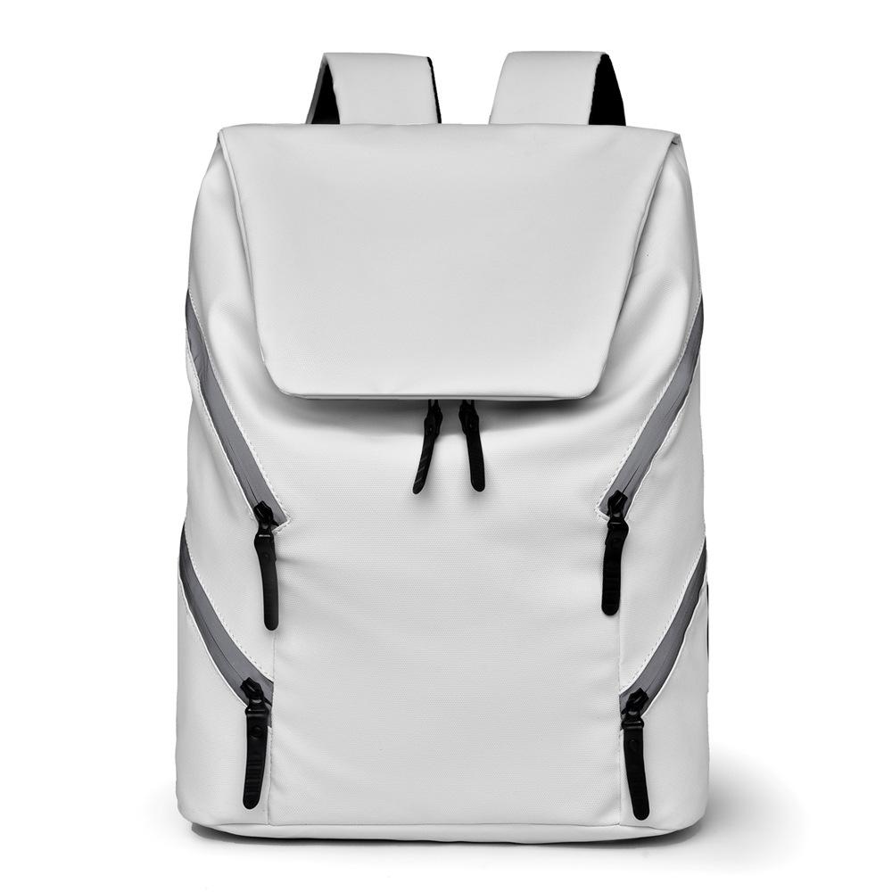 

Рюкзак для мужчин, сумка для компьютера, большой вместимости, школьный рюкзак для студентов колледжа, японская кожаная текстура, для отдыха и путешествий, водонепроницаемый рюкзак белый